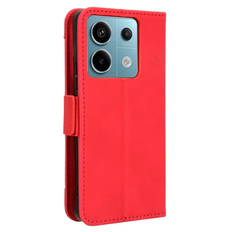 For Xiaomi Redmi Note 13 Pro 5G / Poco X6 5G PU Leather Case Phone Cover with Wallet Stand