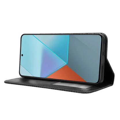 For Xiaomi Redmi Note 13 Pro 5G / Poco X6 5G Phone Case Wallet Retro PU Leather Cell Phone Cover