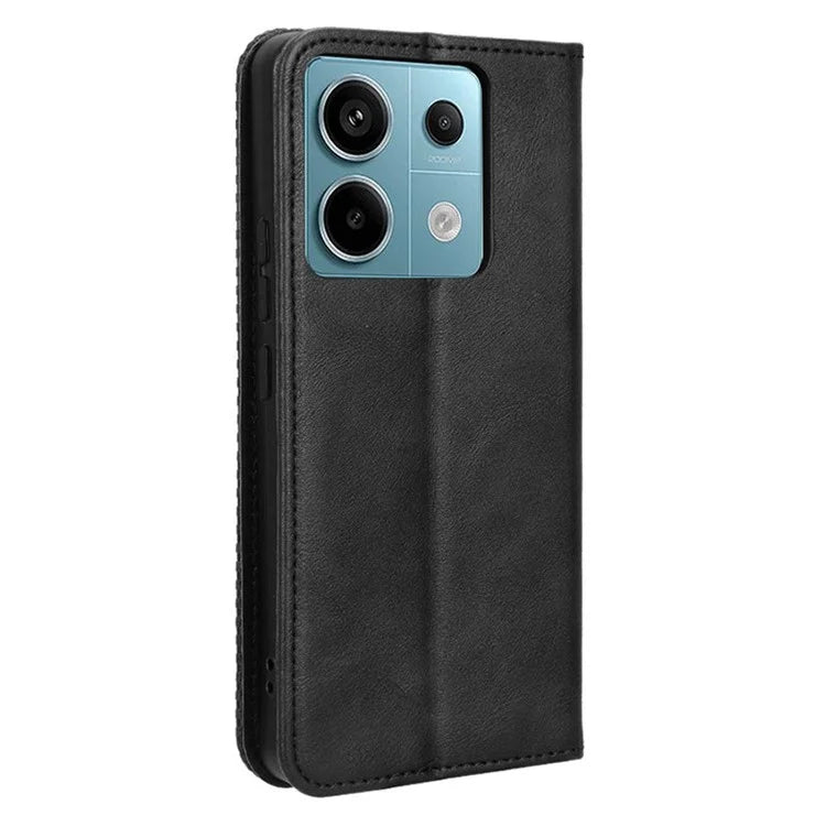 For Xiaomi Redmi Note 13 Pro 5G / Poco X6 5G Phone Case Wallet Retro PU Leather Cell Phone Cover
