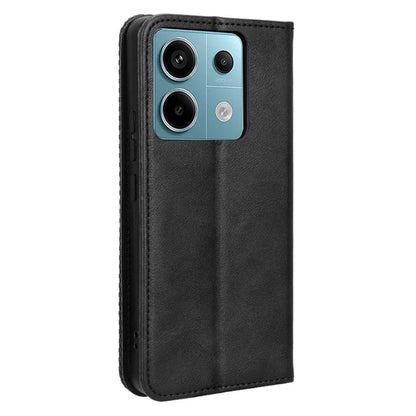 For Xiaomi Redmi Note 13 Pro 5G / Poco X6 5G Phone Case Wallet Retro PU Leather Cell Phone Cover