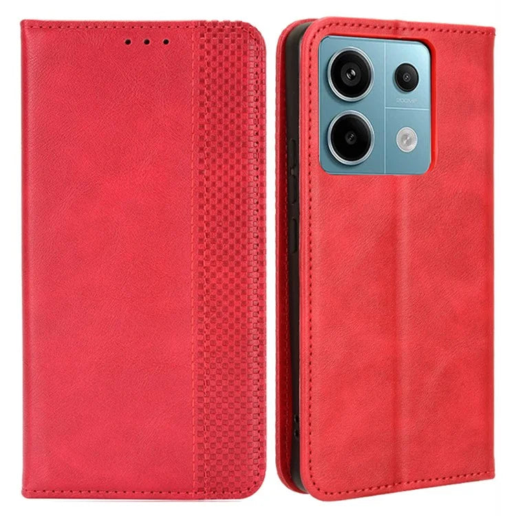 For Xiaomi Redmi Note 13 Pro 5G / Poco X6 5G Phone Case Wallet Retro PU Leather Cell Phone Cover