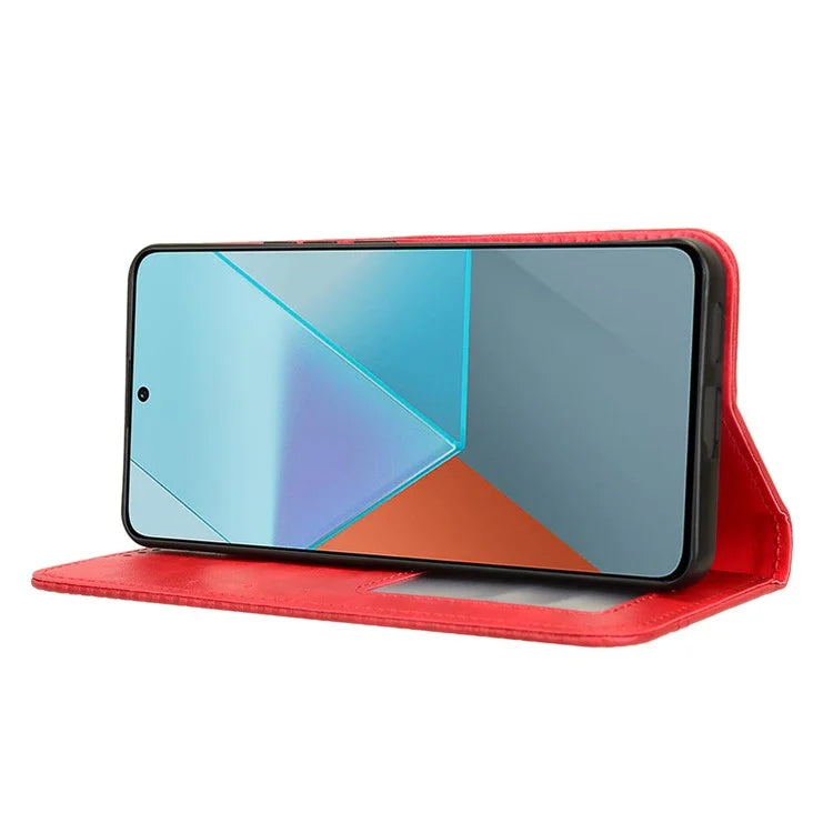 For Xiaomi Redmi Note 13 Pro 5G / Poco X6 5G Phone Case Wallet Retro PU Leather Cell Phone Cover