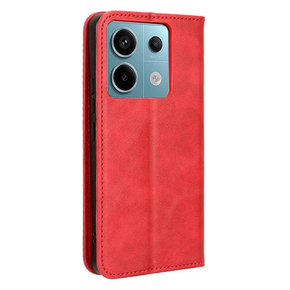 For Xiaomi Redmi Note 13 Pro 5G / Poco X6 5G Phone Case Wallet Retro PU Leather Cell Phone Cover