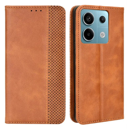 For Xiaomi Redmi Note 13 Pro 5G / Poco X6 5G Phone Case Wallet Retro PU Leather Cell Phone Cover
