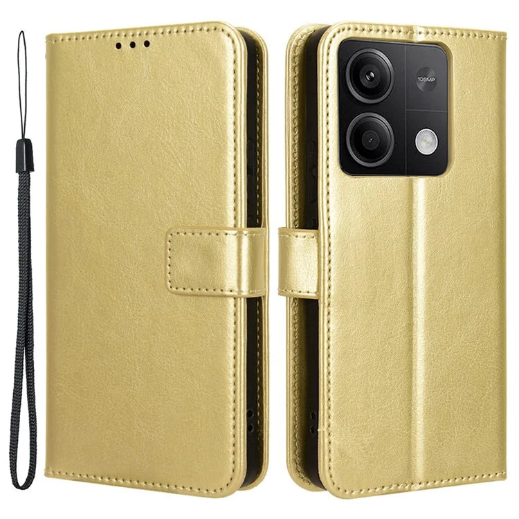 For Xiaomi Redmi Note 13 5G Case Crazy Horse Texture Phone Wallet Cover