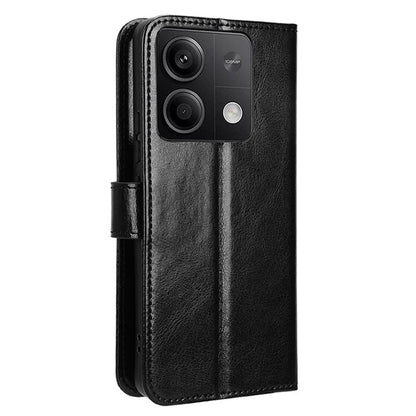 For Xiaomi Redmi Note 13 5G Case Crazy Horse Texture Phone Wallet Cover