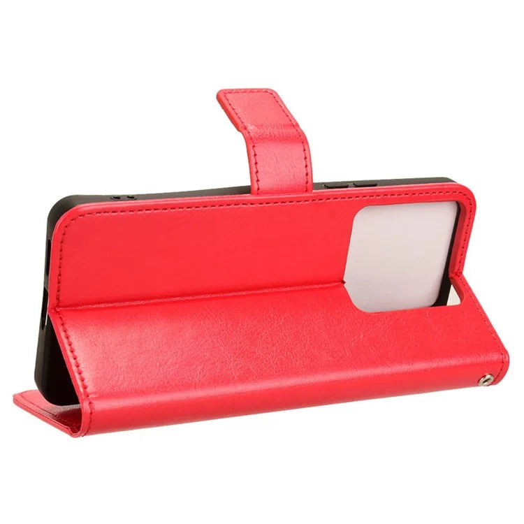 For Xiaomi Redmi Note 13 5G Case Crazy Horse Texture Phone Wallet Cover