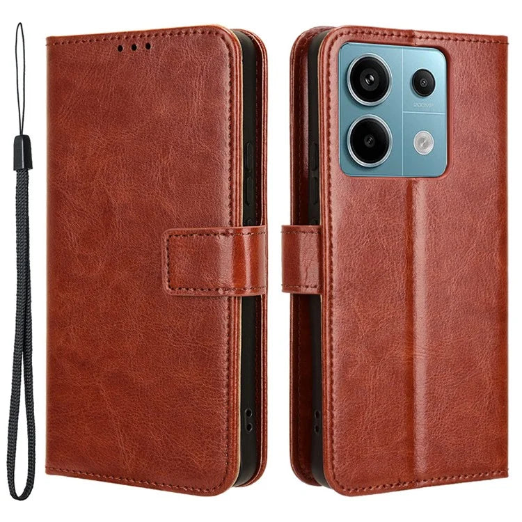 For Xiaomi Redmi Note 13 Pro 5G / Poco X6 5G Case PU Leather Phone Stand Cover