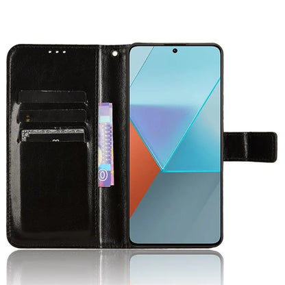For Xiaomi Redmi Note 13 Pro 5G / Poco X6 5G Case PU Leather Phone Stand Cover