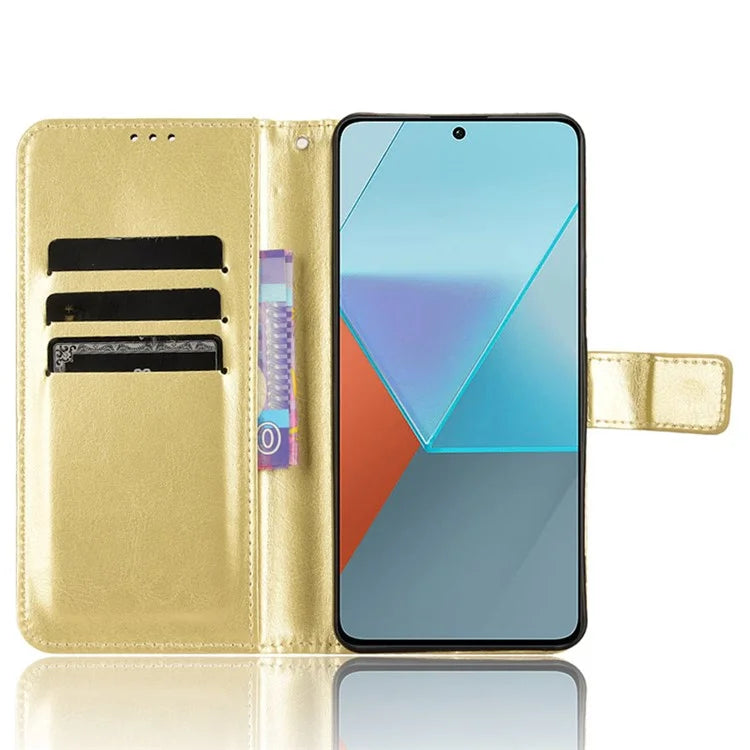 For Xiaomi Redmi Note 13 Pro 5G / Poco X6 5G Case PU Leather Phone Stand Cover