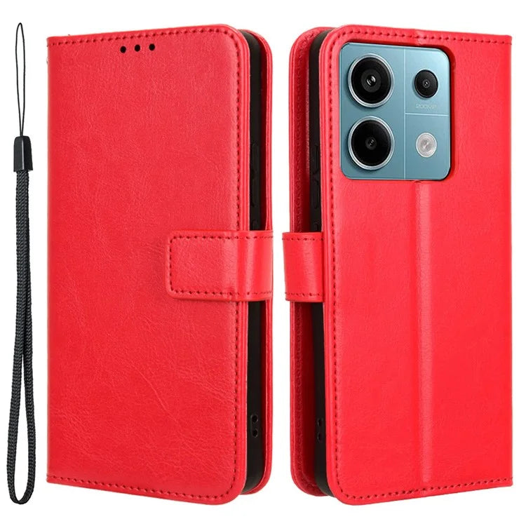 For Xiaomi Redmi Note 13 Pro 5G / Poco X6 5G Case PU Leather Phone Stand Cover