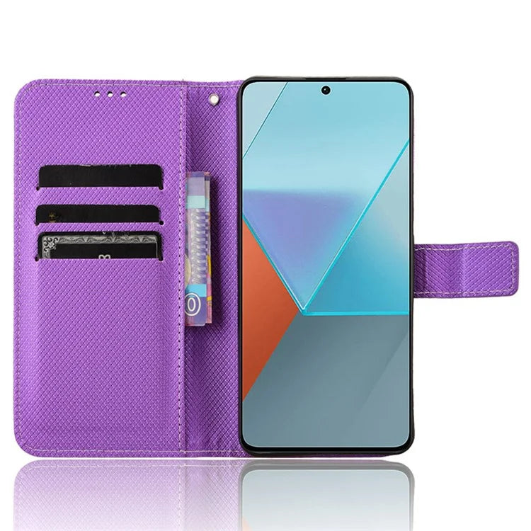 For Xiaomi Redmi Note 13 Pro 5G / Poco X6 5G Phone Case Anti-Scratch Shell Magnetic PU Leather Wallet Phone Cover