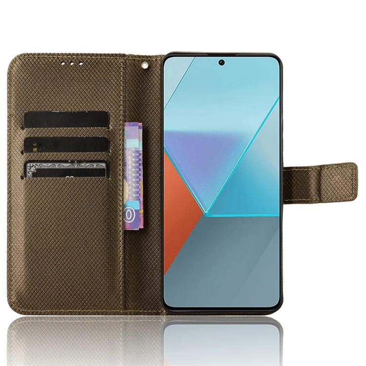 For Xiaomi Redmi Note 13 Pro 5G / Poco X6 5G Phone Case Anti-Scratch Shell Magnetic PU Leather Wallet Phone Cover