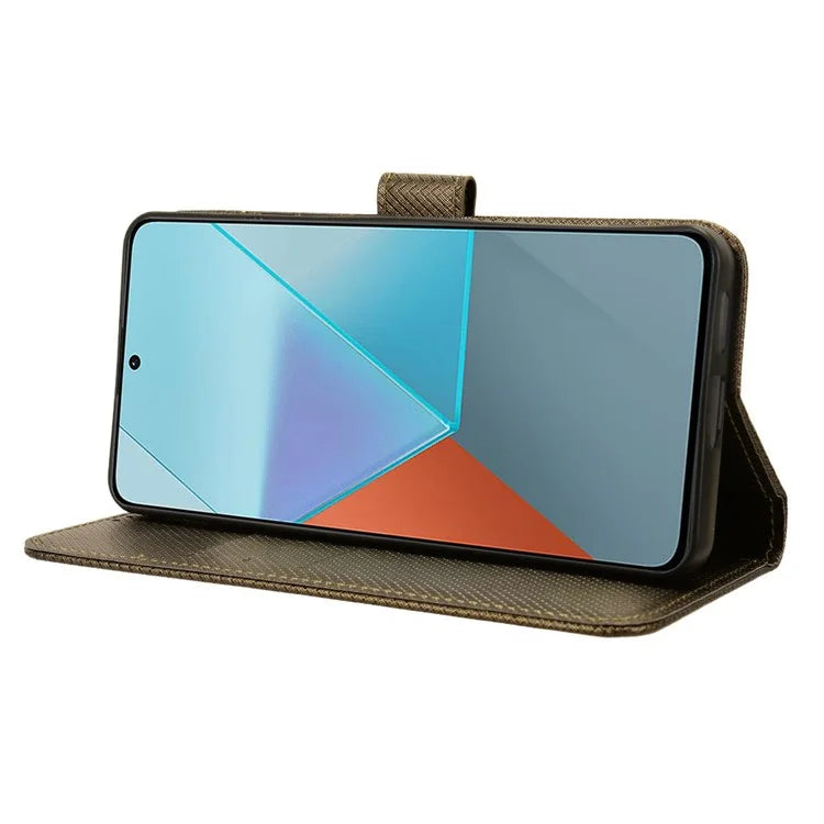 For Xiaomi Redmi Note 13 Pro 5G / Poco X6 5G Phone Case Anti-Scratch Shell Magnetic PU Leather Wallet Phone Cover