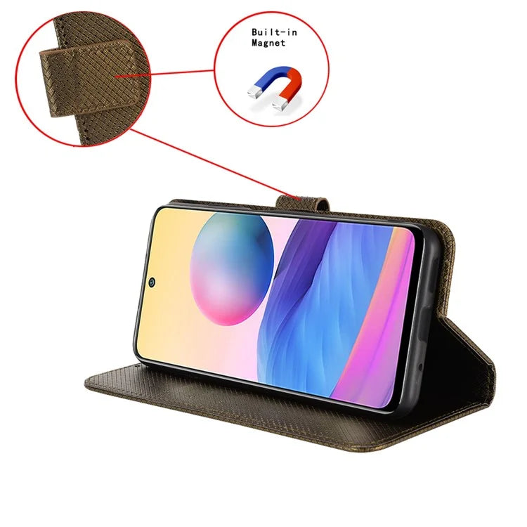 For Xiaomi Redmi Note 13 Pro 5G / Poco X6 5G Phone Case Anti-Scratch Shell Magnetic PU Leather Wallet Phone Cover