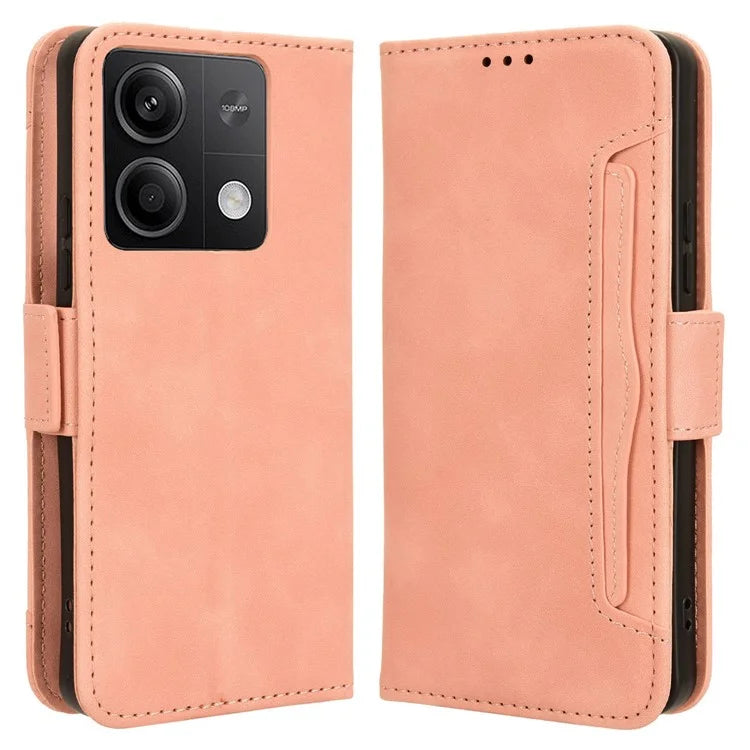 For Xiaomi Redmi Note 13 5G Case Slim-Fit PU Leather Phone Stand Cover Wallet