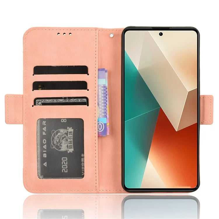 For Xiaomi Redmi Note 13 5G Case Slim-Fit PU Leather Phone Stand Cover Wallet