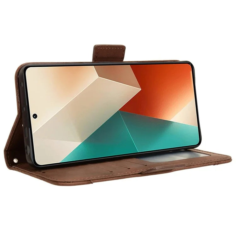 For Xiaomi Redmi Note 13 5G Case Slim-Fit PU Leather Phone Stand Cover Wallet