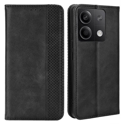 For Xiaomi Redmi Note 13 5G Mobile Phone Cover Case Wallet Retro PU Leather Shell