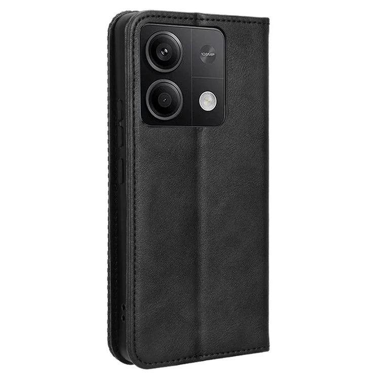 For Xiaomi Redmi Note 13 5G Mobile Phone Cover Case Wallet Retro PU Leather Shell