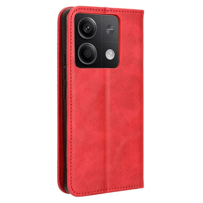 For Xiaomi Redmi Note 13 5G Mobile Phone Cover Case Wallet Retro PU Leather Shell