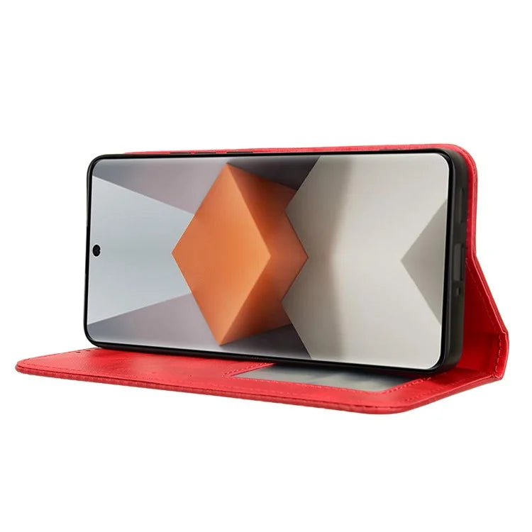Retro Leather Phone Cover for Xiaomi Redmi Note 13 Pro+ Wallet Magnetic Leather Phone Case