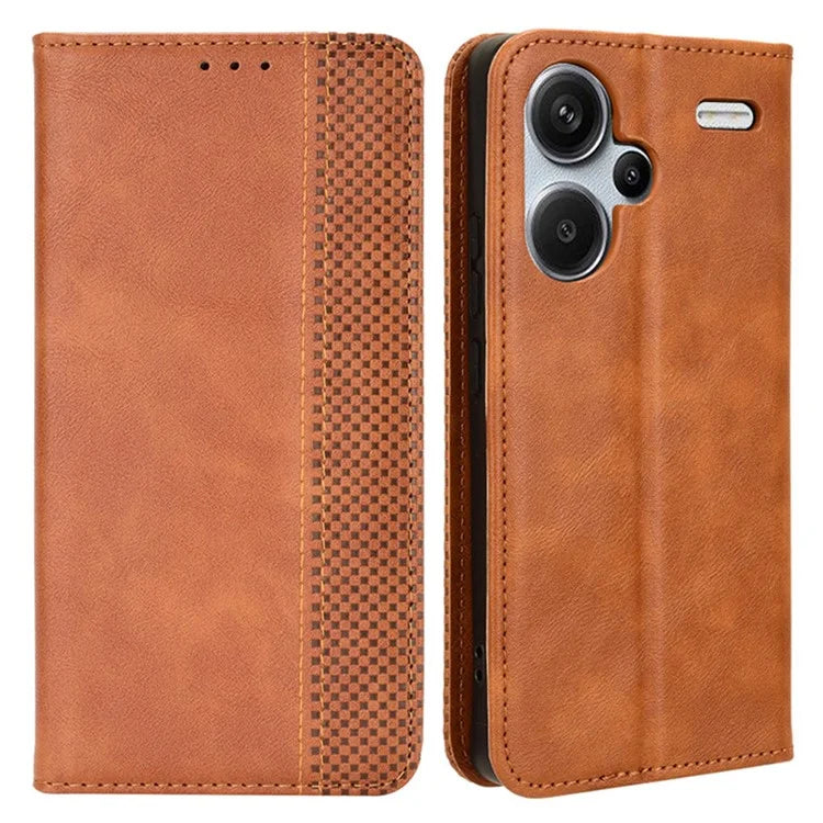 Retro Leather Phone Cover for Xiaomi Redmi Note 13 Pro+ Wallet Magnetic Leather Phone Case
