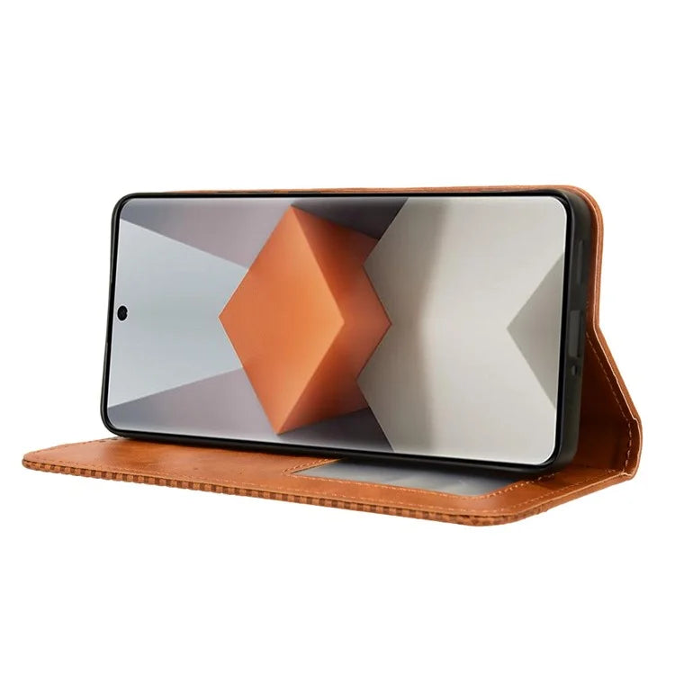 Retro Leather Phone Cover for Xiaomi Redmi Note 13 Pro+ Wallet Magnetic Leather Phone Case