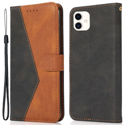 For Samsung Galaxy A05 4G Case Stand Color Splicing PU Leather Wallet Phone Cover