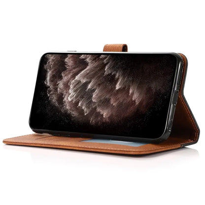 For Samsung Galaxy A05 4G Case Stand Color Splicing PU Leather Wallet Phone Cover