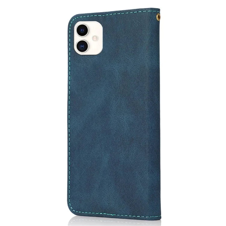 For Samsung Galaxy A05 4G Case Stand Color Splicing PU Leather Wallet Phone Cover