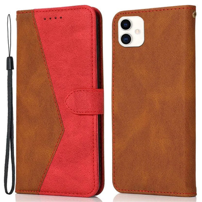 For Samsung Galaxy A05 4G Case Stand Color Splicing PU Leather Wallet Phone Cover
