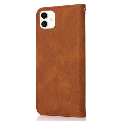 For Samsung Galaxy A05 4G Case Stand Color Splicing PU Leather Wallet Phone Cover