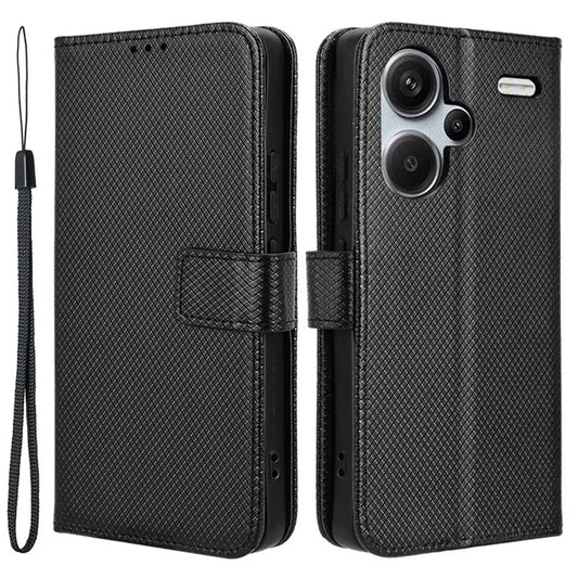 For Xiaomi Redmi Note 13 Pro+ 5G Case TPU + PU Leather Wallet Smartphone Shell Cover