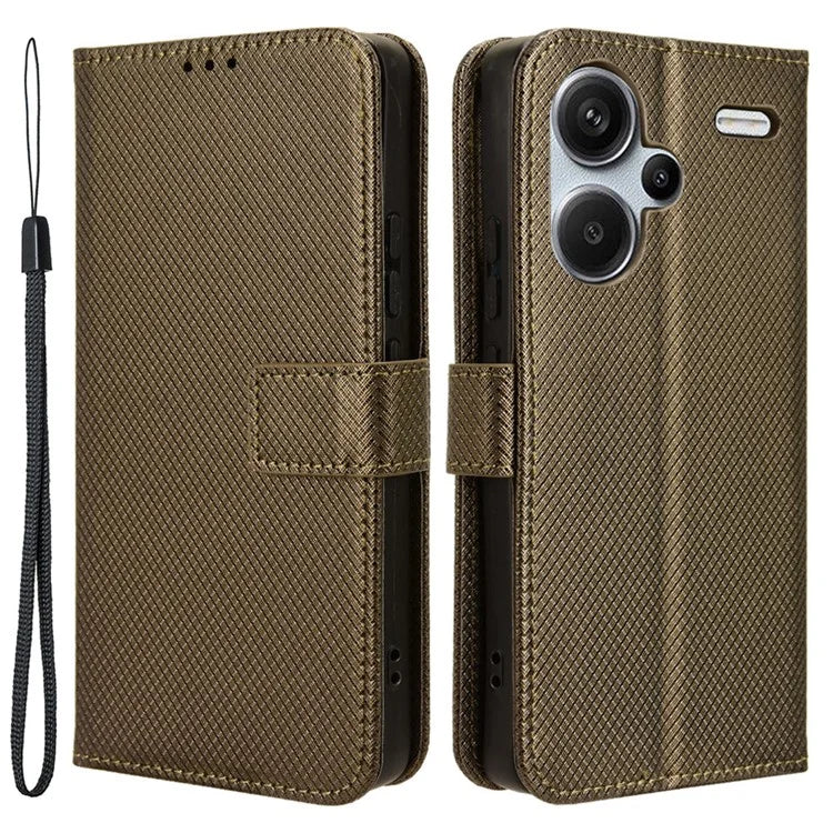 For Xiaomi Redmi Note 13 Pro+ 5G Case TPU + PU Leather Wallet Smartphone Shell Cover