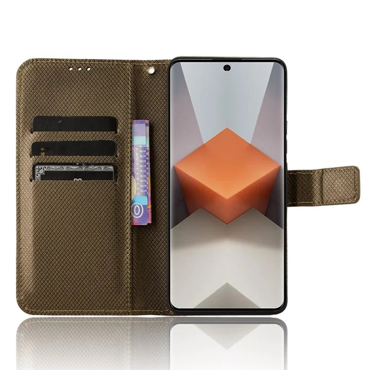 For Xiaomi Redmi Note 13 Pro+ 5G Case TPU + PU Leather Wallet Smartphone Shell Cover