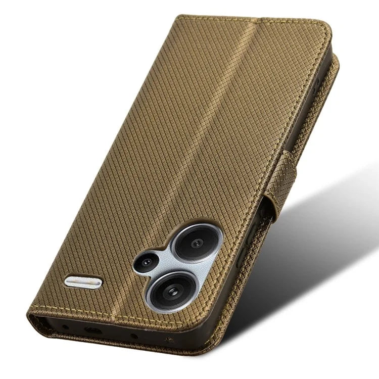 For Xiaomi Redmi Note 13 Pro+ 5G Case TPU + PU Leather Wallet Smartphone Shell Cover