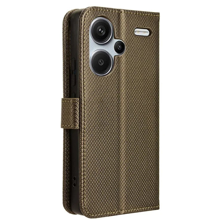 For Xiaomi Redmi Note 13 Pro+ 5G Case TPU + PU Leather Wallet Smartphone Shell Cover