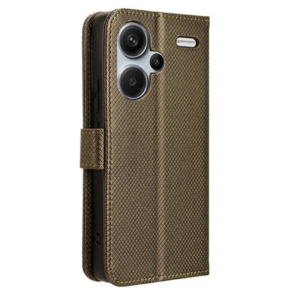 For Xiaomi Redmi Note 13 Pro+ 5G Case TPU + PU Leather Wallet Smartphone Shell Cover