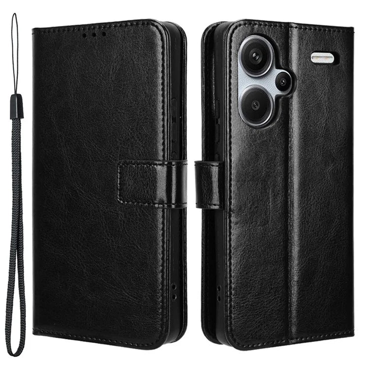 For Xiaomi Redmi Note 13 Pro+ Cell Phone Shell Crazy Horse Texture Cover Phone Case Wallet