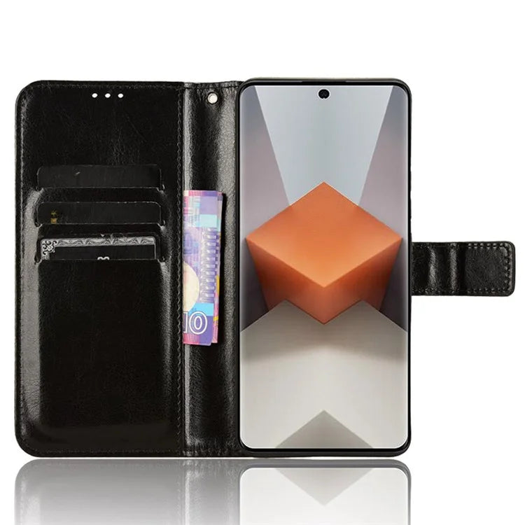 For Xiaomi Redmi Note 13 Pro+ Cell Phone Shell Crazy Horse Texture Cover Phone Case Wallet