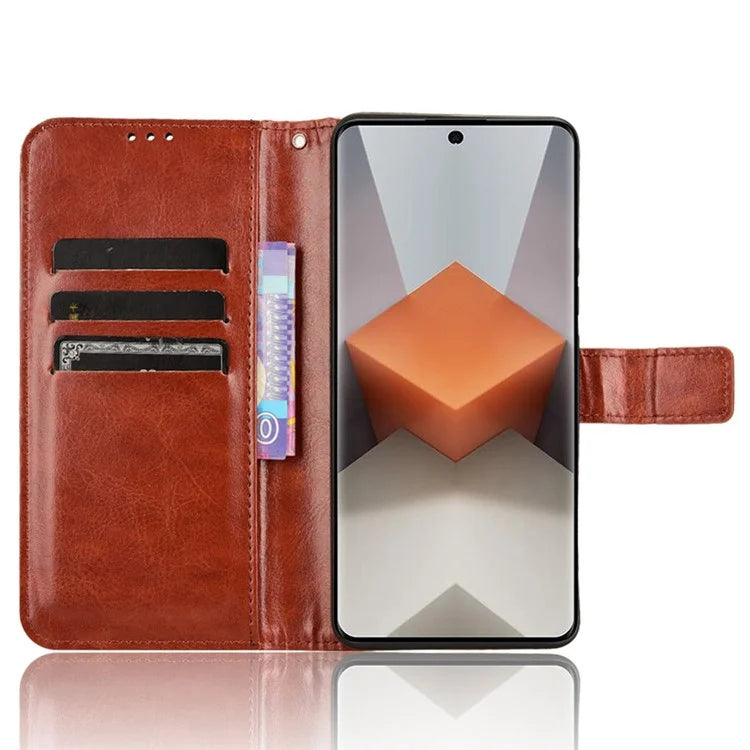 For Xiaomi Redmi Note 13 Pro+ Cell Phone Shell Crazy Horse Texture Cover Phone Case Wallet