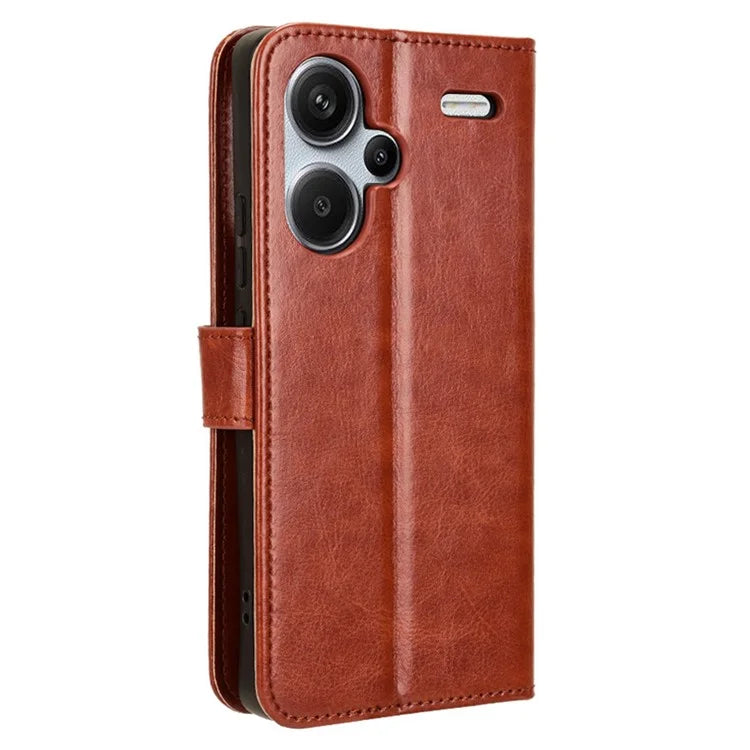 For Xiaomi Redmi Note 13 Pro+ Cell Phone Shell Crazy Horse Texture Cover Phone Case Wallet
