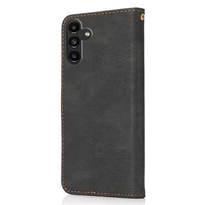 For Samsung Galaxy A05s 4G Case Color Splicing Anti-drop PU Leather Phone Cover
