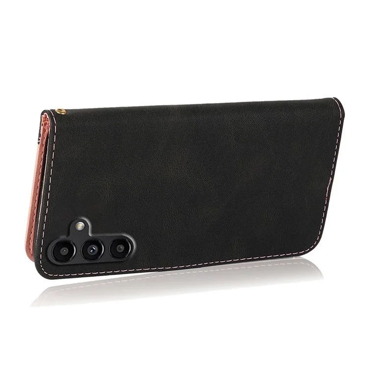 For Samsung Galaxy A05s 4G Case Color Splicing Anti-drop PU Leather Phone Cover