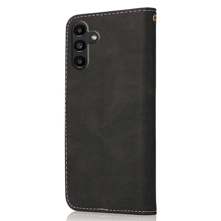 For Samsung Galaxy A05s 4G Case Color Splicing Anti-drop PU Leather Phone Cover