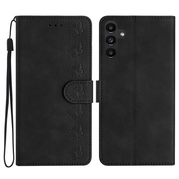 TPU+PU Leather Cover for Samsung Galaxy A15 5G Case Imprinted Butterfly Wallet Flip Stand Phone Shell
