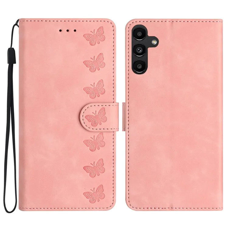 TPU+PU Leather Cover for Samsung Galaxy A15 5G Case Imprinted Butterfly Wallet Flip Stand Phone Shell