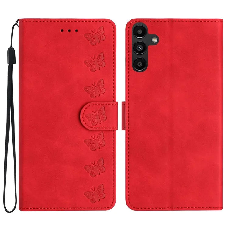TPU+PU Leather Cover for Samsung Galaxy A15 5G Case Imprinted Butterfly Wallet Flip Stand Phone Shell