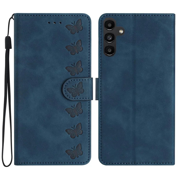 TPU+PU Leather Cover for Samsung Galaxy A15 5G Case Imprinted Butterfly Wallet Flip Stand Phone Shell